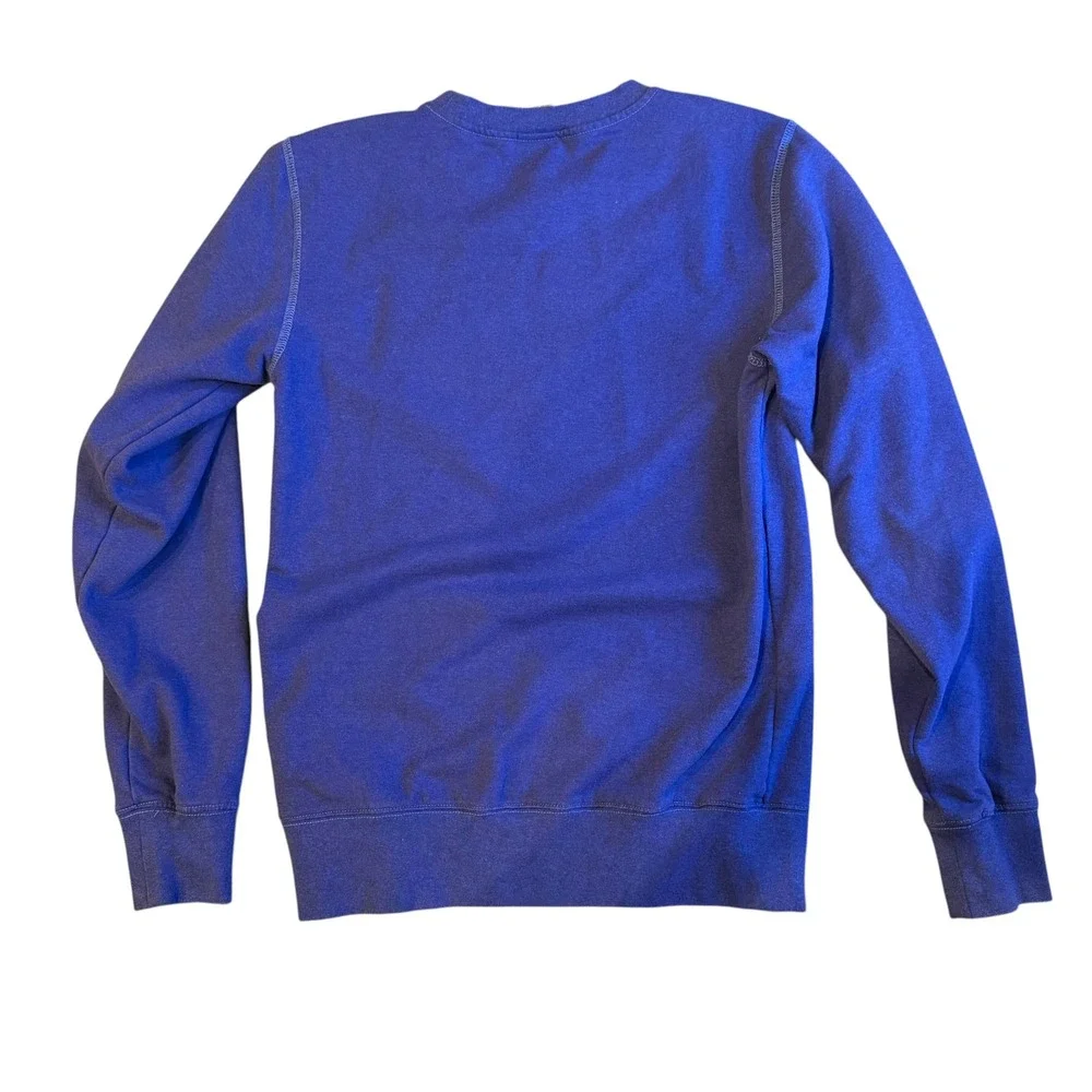 The North Face Sweatshirt Mens XS Purple Crewneck Fleece Pullover Logo Patch
